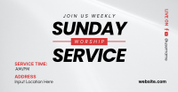 Sunday Worship Service Facebook Ad Design