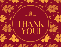 Floral Pattern Thank You Card Image Preview