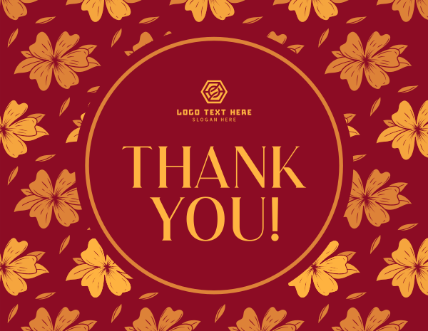 Floral Pattern Thank You Card Design Image Preview