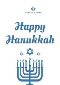 Wishing Happy Hanukkah Flyer Design