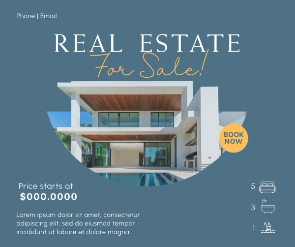 Modern Realty Sale Facebook Post Design