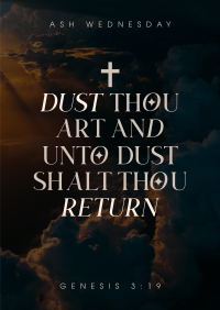 Minimalist Ash Wednesday Poster Image Preview