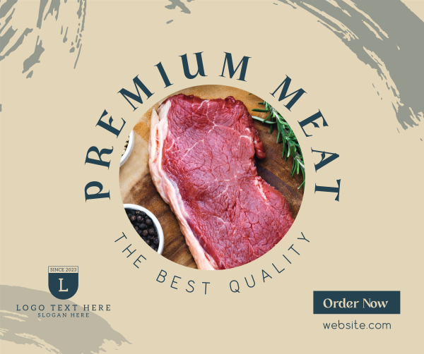 Premium Meat Facebook Post Design Image Preview