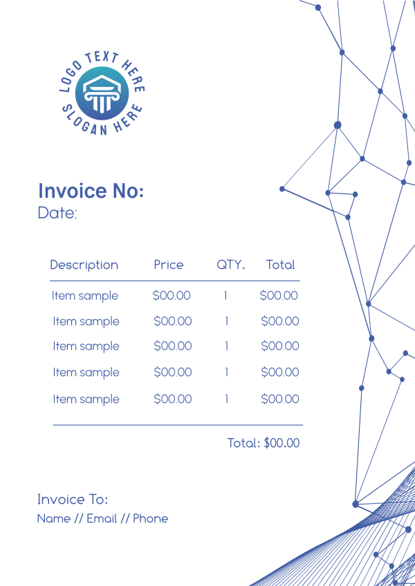 Particles Invoice Design Image Preview