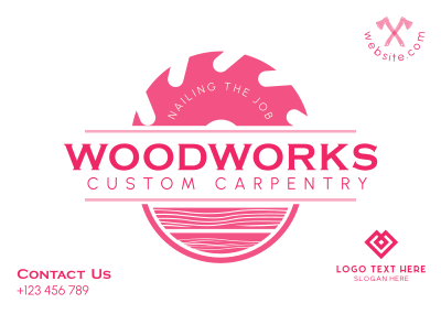 Custom Carpentry Postcard Image Preview