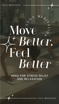 Modern Feel Better Yoga Meditation Instagram reel Image Preview