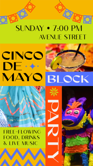 Cinco de Mayo Block Party Instagram story Image Preview