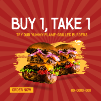 Flame Grilled Burgers Linkedin Post Image Preview