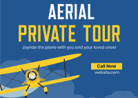 Aerial Private Tour Postcard Design