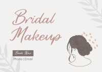 Bridal Makeup Postcard Image Preview