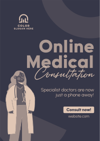 Online Specialist Doctors Poster Design