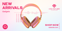 Girly Headphone Twitter Post Design