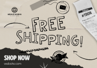 Modern Shipping Delivery Postcard Image Preview