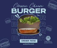 Cheese Burger Restaurant Facebook Post Design