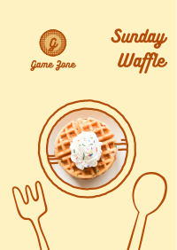 Yummy Waffle Plate Poster Image Preview