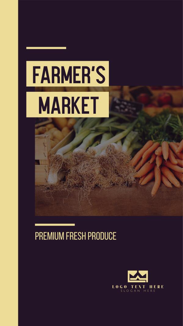 Premium Farmer's Market Instagram Story Design Image Preview
