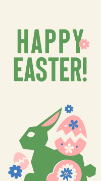 Floral Easter Bunny  Facebook story Image Preview