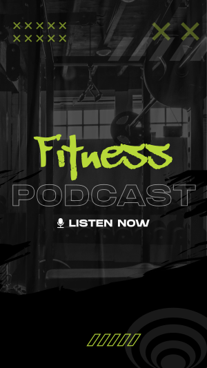 Grunge Fitness Podcast Facebook story Image Preview