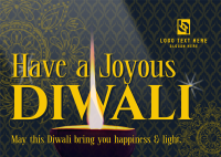 Diwali Greeting Postcard Design