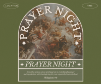 Rustic Prayer Night Facebook Post Design