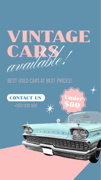 Vintage Cars Available YouTube short Image Preview