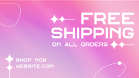 Minimal and Gradient Shipping Facebook Event Cover Design