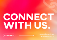 Connect With Us Modern Postcard Design