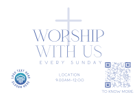 Modern Worship Postcard Design