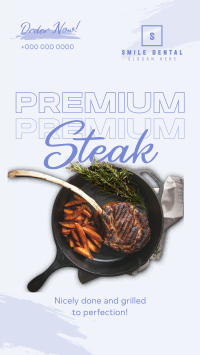 Premium Steak Order Facebook story Image Preview