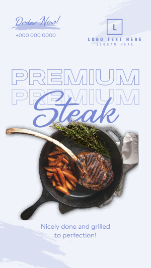 Premium Steak Order Facebook story Image Preview