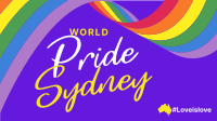 Sydney Pride Flag Facebook Event Cover Design