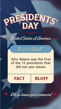 Presidents' Day Quiz  TikTok video Image Preview