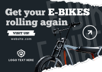 Rolling E-bikes Postcard Design