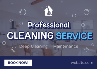 Professional Cleaning Service Postcard Design