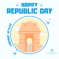 Happy Republic Day Instagram Post Design