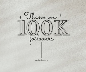 Minimal 100k Followers Facebook post Image Preview