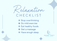 Healthy Checklist Postcard Image Preview