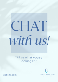 Classic Minimalist Chat Poster Preview