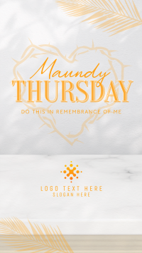 Minimalist Maundy Thursday Facebook story Image Preview