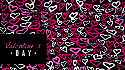 Valentine's Scribbles Zoom Background Image Preview