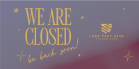 We're Closed Twitter Post Design
