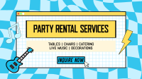Retro Party Facebook Event Cover Design