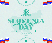 Minimalist Slovenia Statehood Day Facebook post Image Preview