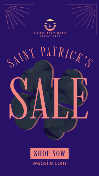 St. Patrick's Sale Clover Facebook Story Design