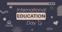 Playful Cute Education Day Facebook ad Image Preview
