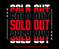 Sold Out Announcement Facebook Post Design