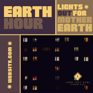 Mondrian Earth Hour Reminder Instagram post Image Preview