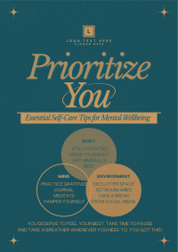 Minimalist Self-Care Tips Flyer Design