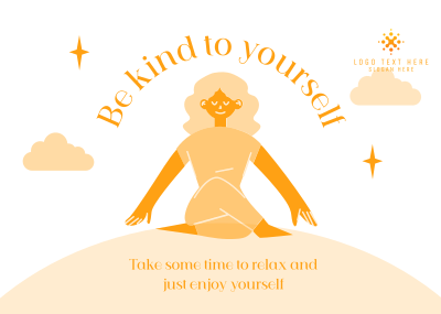 Be Kind To Yourself Postcard Image Preview