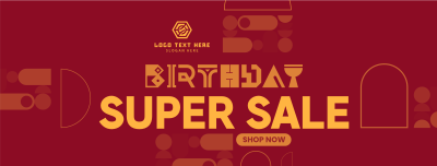 It's your Birthday Sale Facebook cover Image Preview